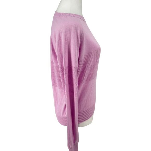 💜✨ NWT Spiritual Gangster On The Go Sweater Lavender Mesh Panel Size S Lilac - Picture 7 of 13